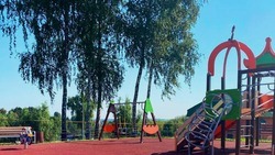 Строительство детской площадки завершено в селе Клиновец Корочанского района
