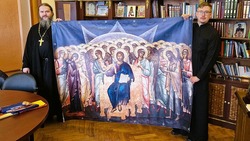 Белгородская метрополия получила в дар копию сербской фрески для миссионерских целей