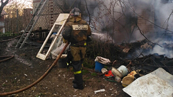 Пожар произошёл во дворе дома в Дальней Игуменке